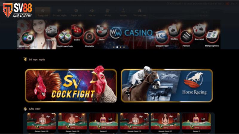 Đặt cược đá gà trên SV88